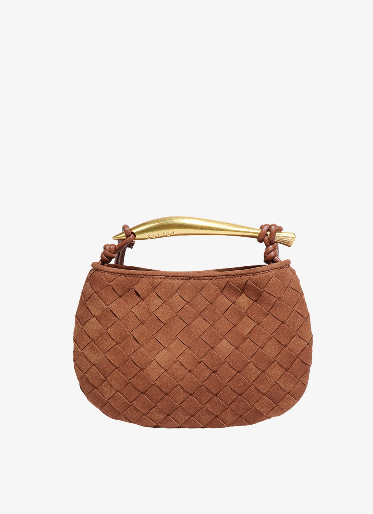 Estelle Mini Gold Handle Woven Bag