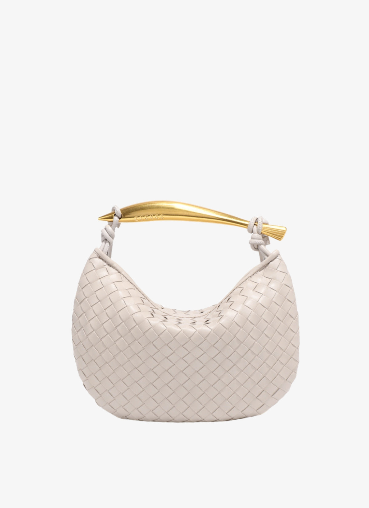 Jennifer Mini Gold Handle woven Bag