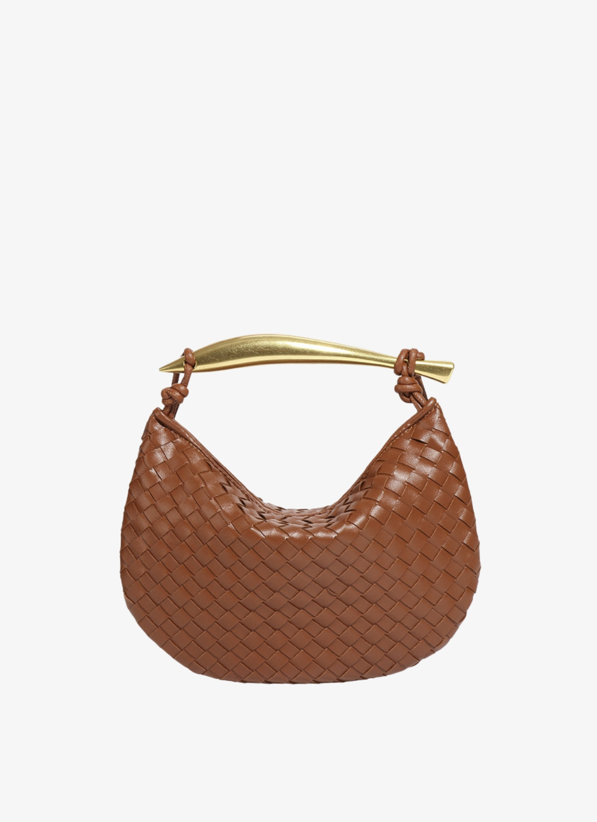 Jennifer Mini Gold Handle woven Bag