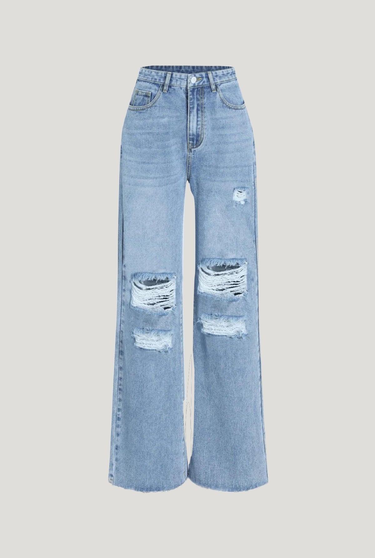 'Serena' Washed Loose Slim Straight Jeans
