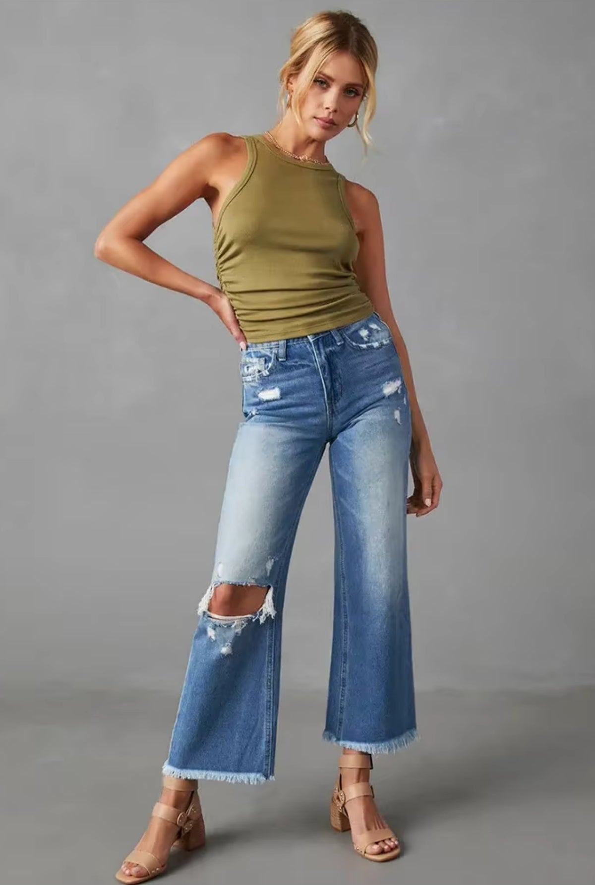 'Lyra' High Waisted Micro Flared Jeans