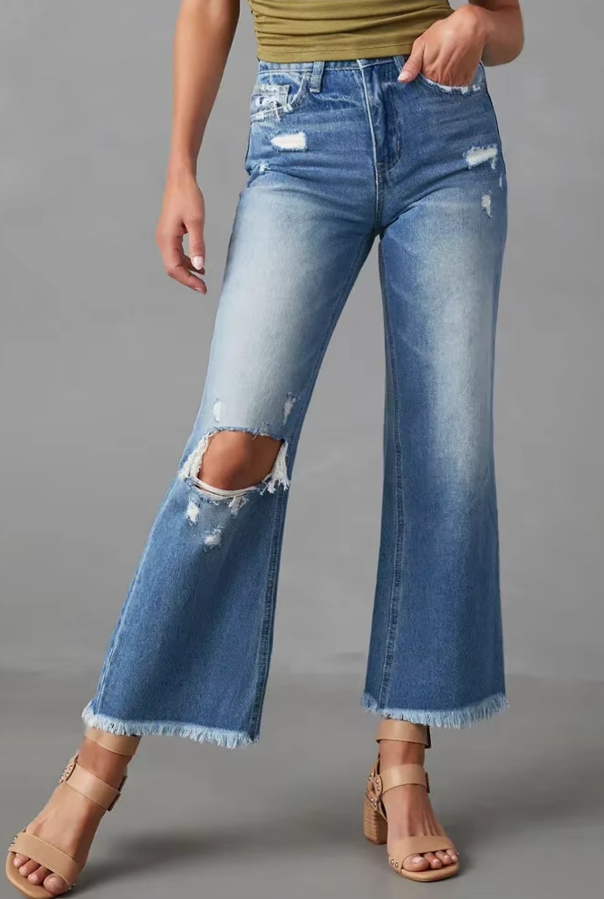 'Lyra' High Waisted Micro Flared Jeans