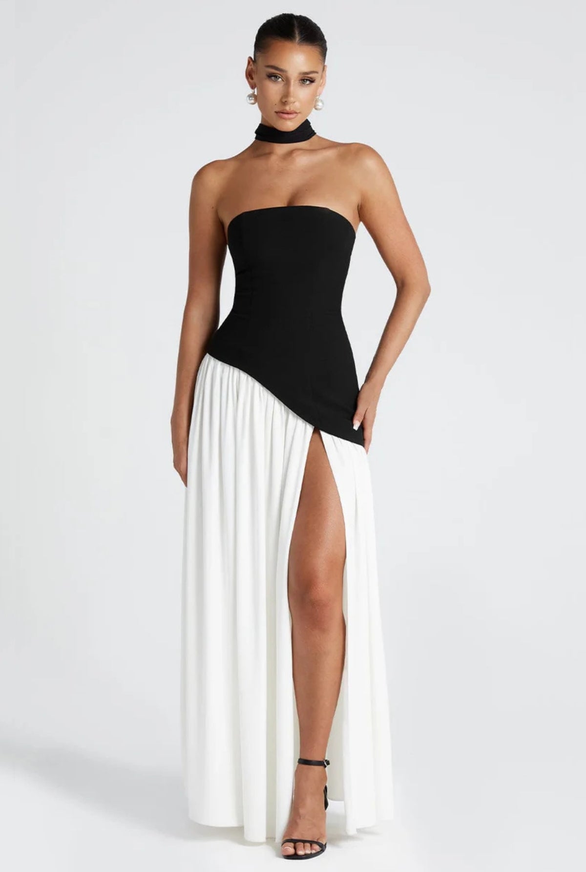 Magalie Maxi Dress - Black/White