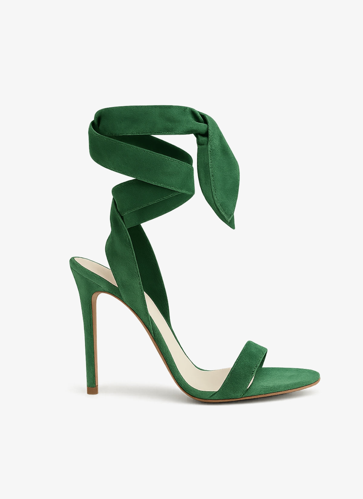 Hanna - In Green Faux Suede