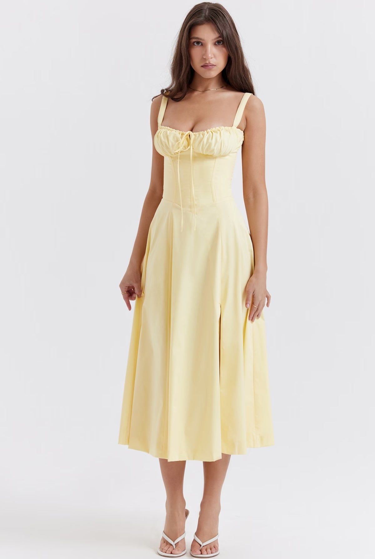 Eloisa Midi Dress - Yellow