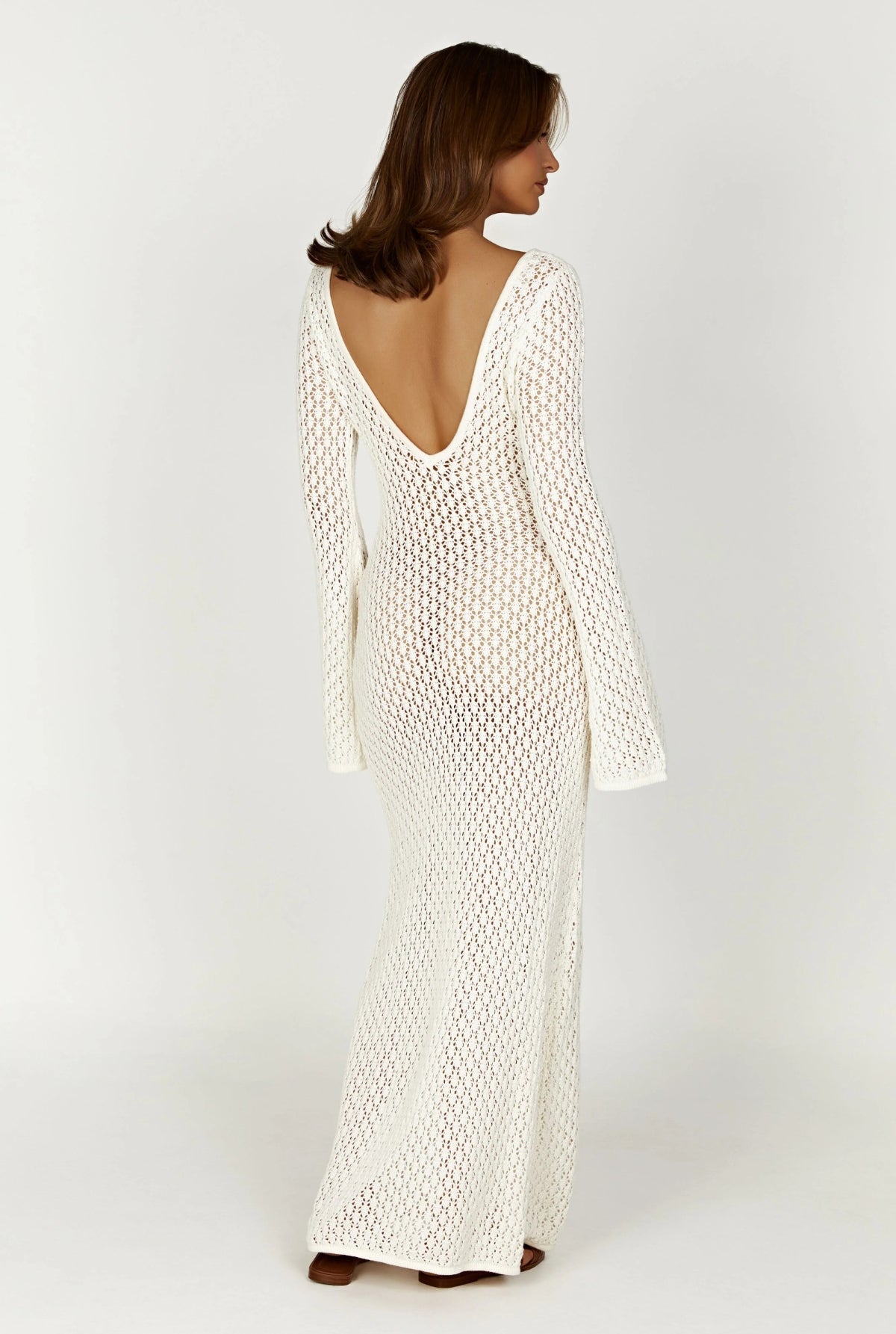 Kaylee Crochet Maxi Dress - White