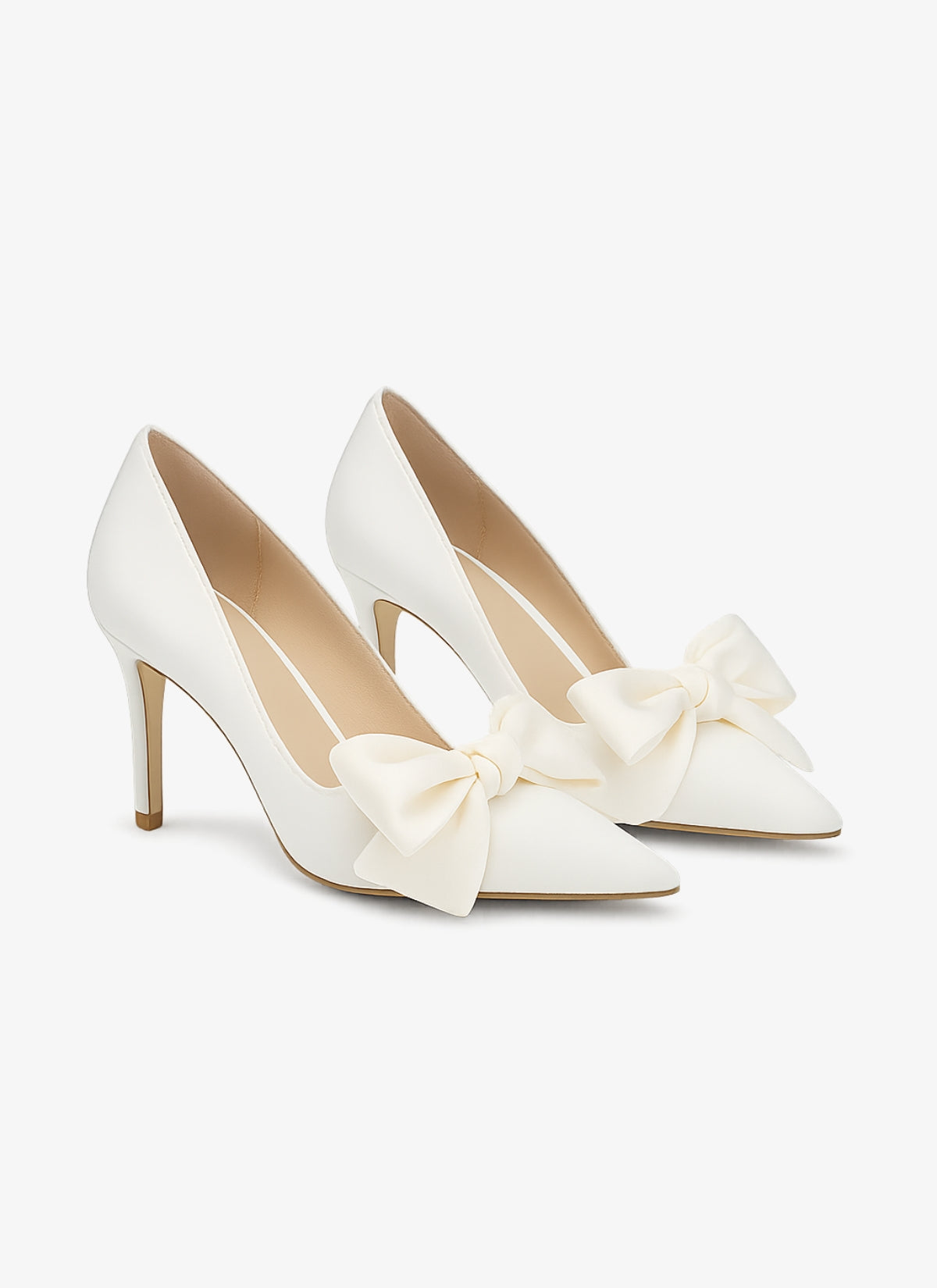 Nina  - In White Split Leather