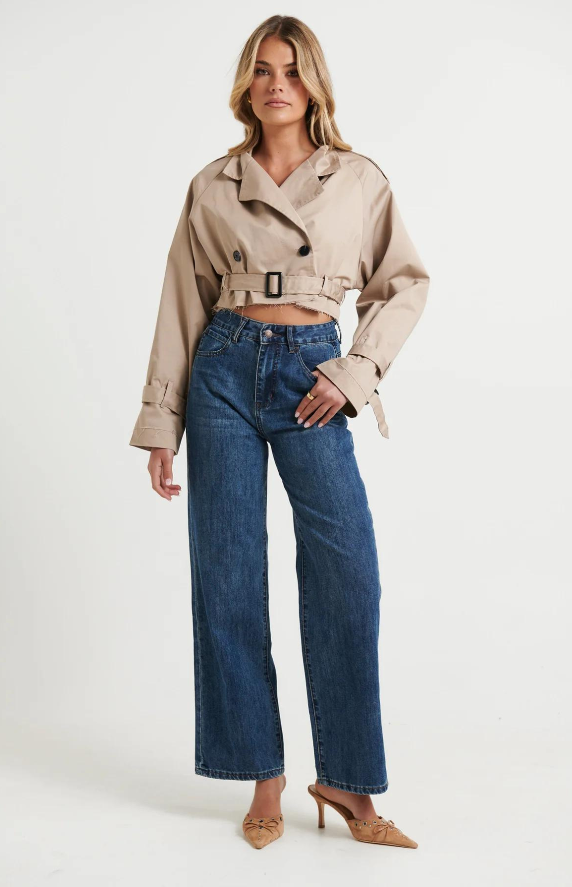 Polly Cropped Trench Jacket