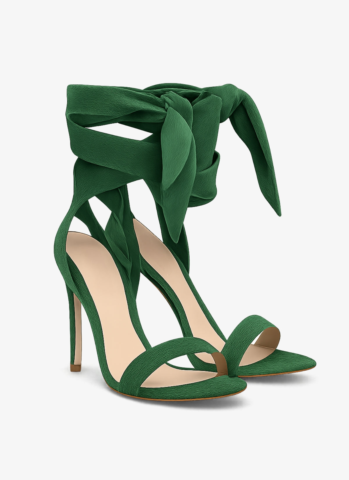 Hanna - In Green Faux Suede
