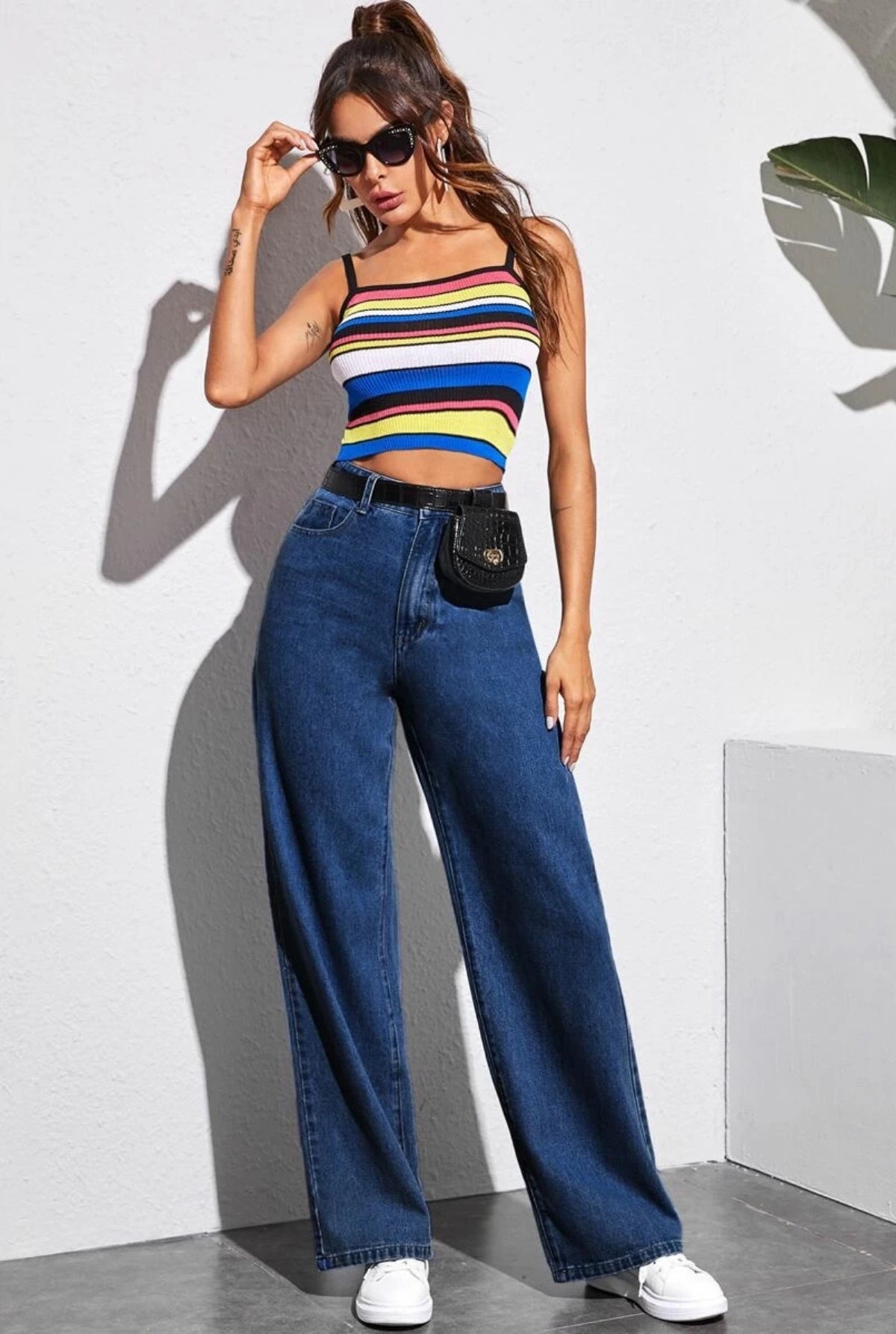 'Amara' Loose Straight Leg High Waist Jeans