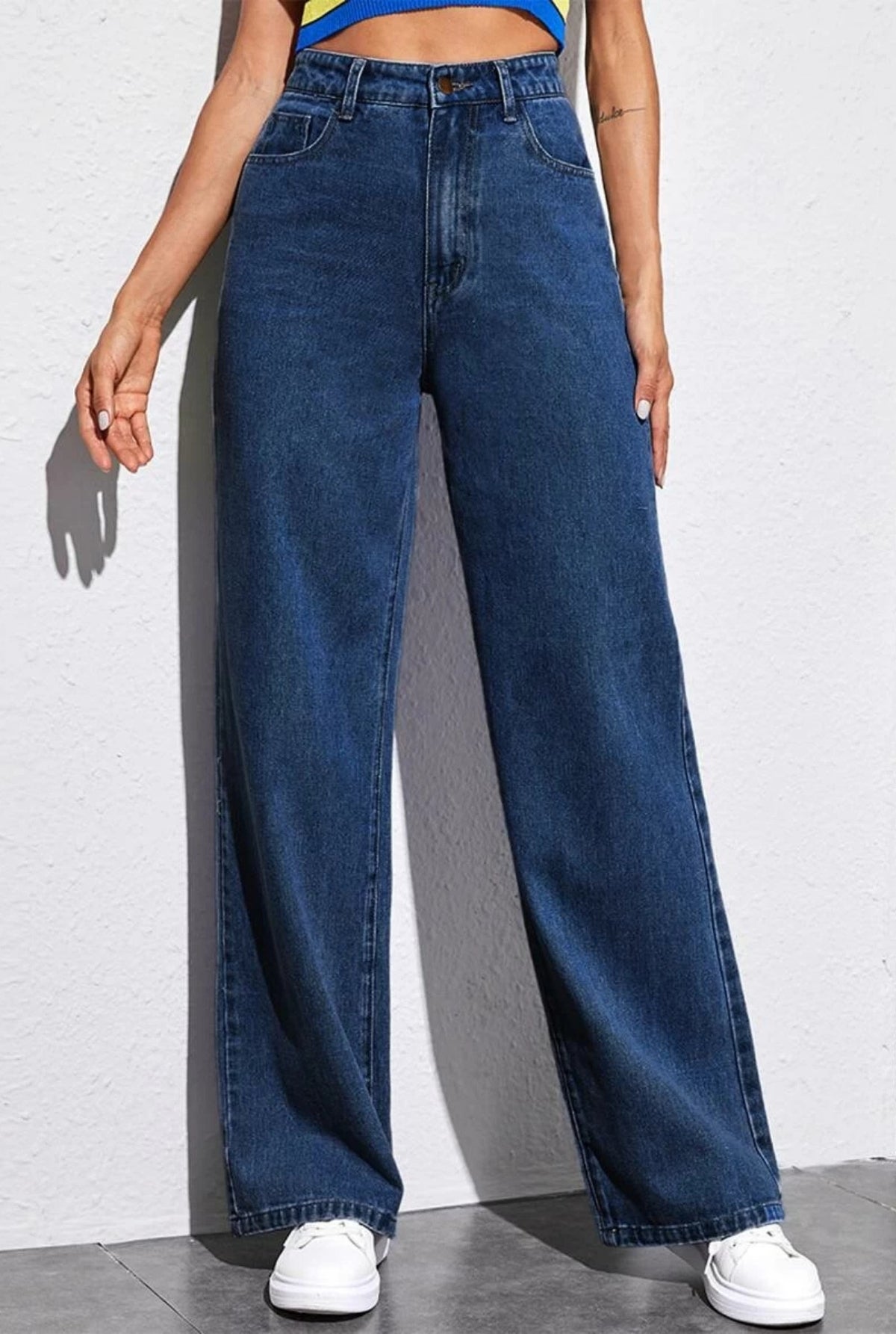 'Amara' Loose Straight Leg High Waist Jeans