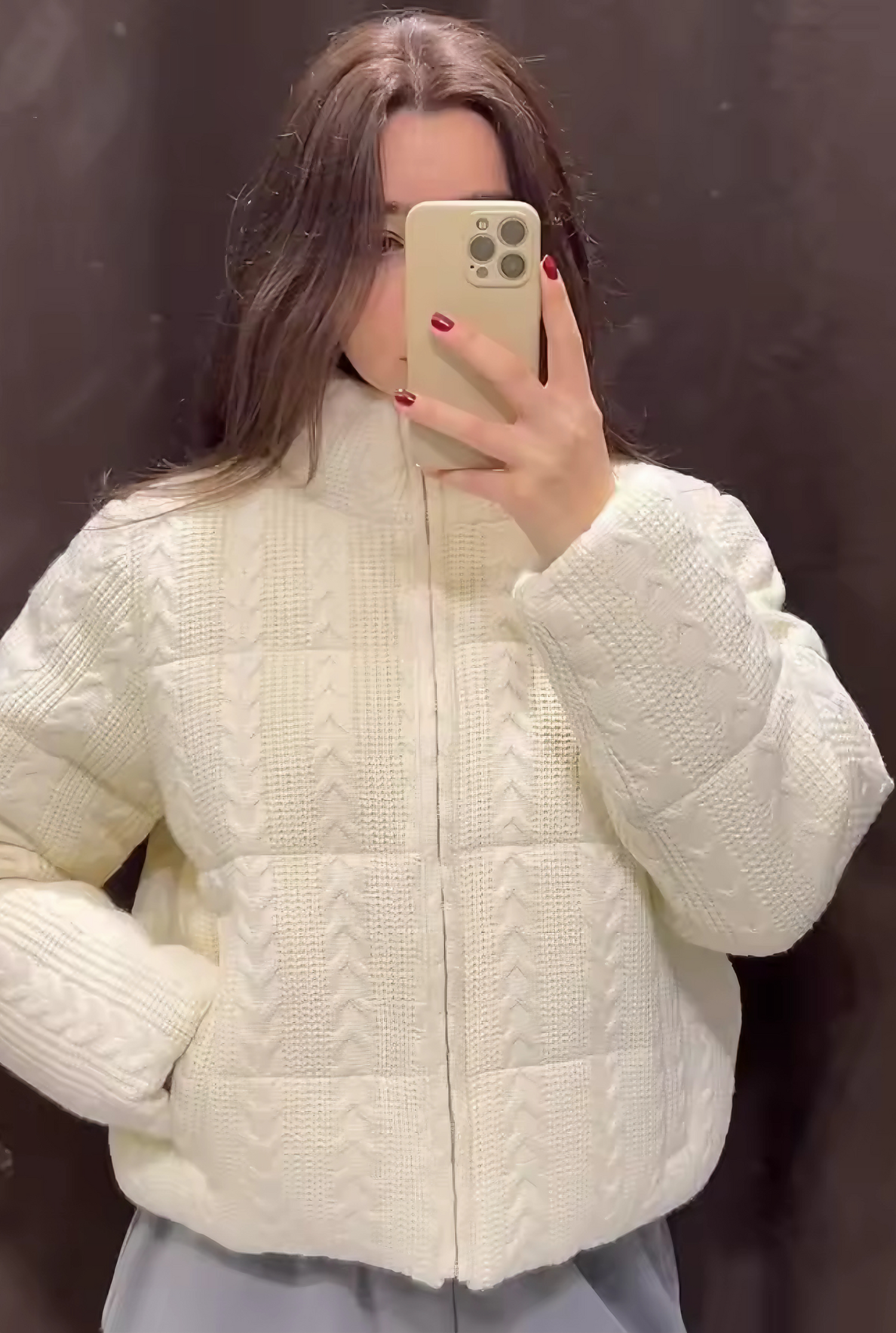 White Knit Cotton Jacket
