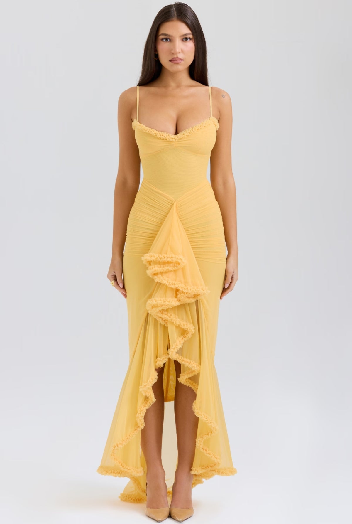 Jude Maxi Dress - Ruffled Apricot