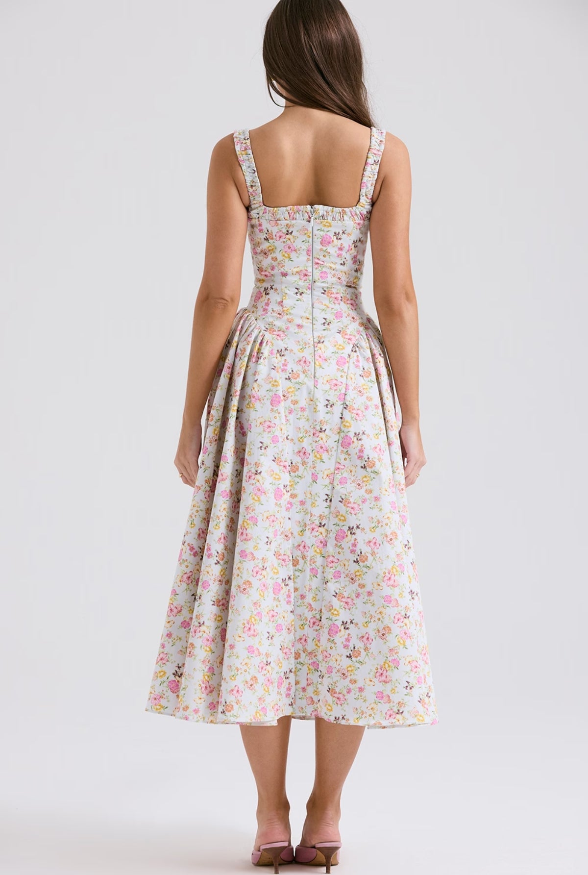 Dorotha Blue Meadow Print Midi Dress