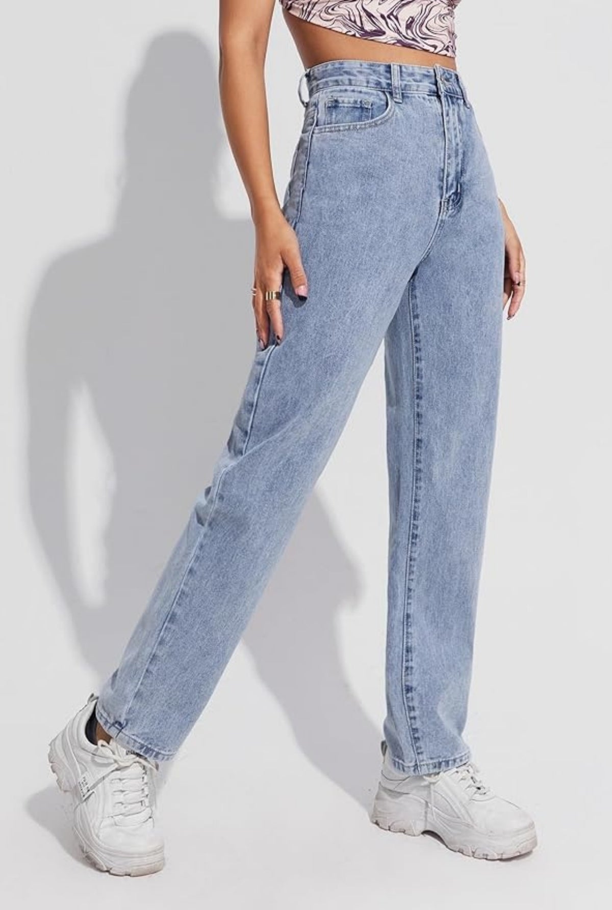 'Camryn' Straight High Waist Loose Fit Denim
