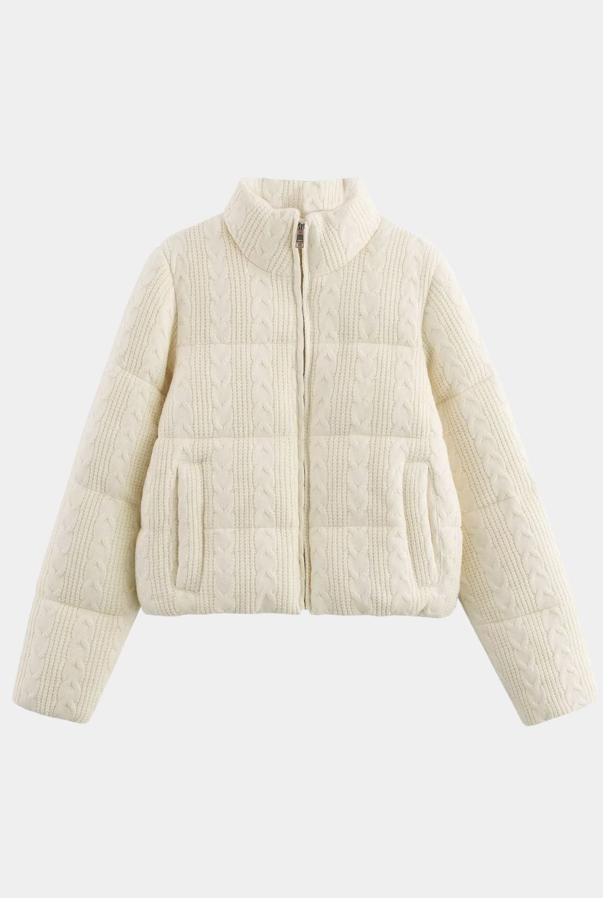 White Knit Cotton Jacket