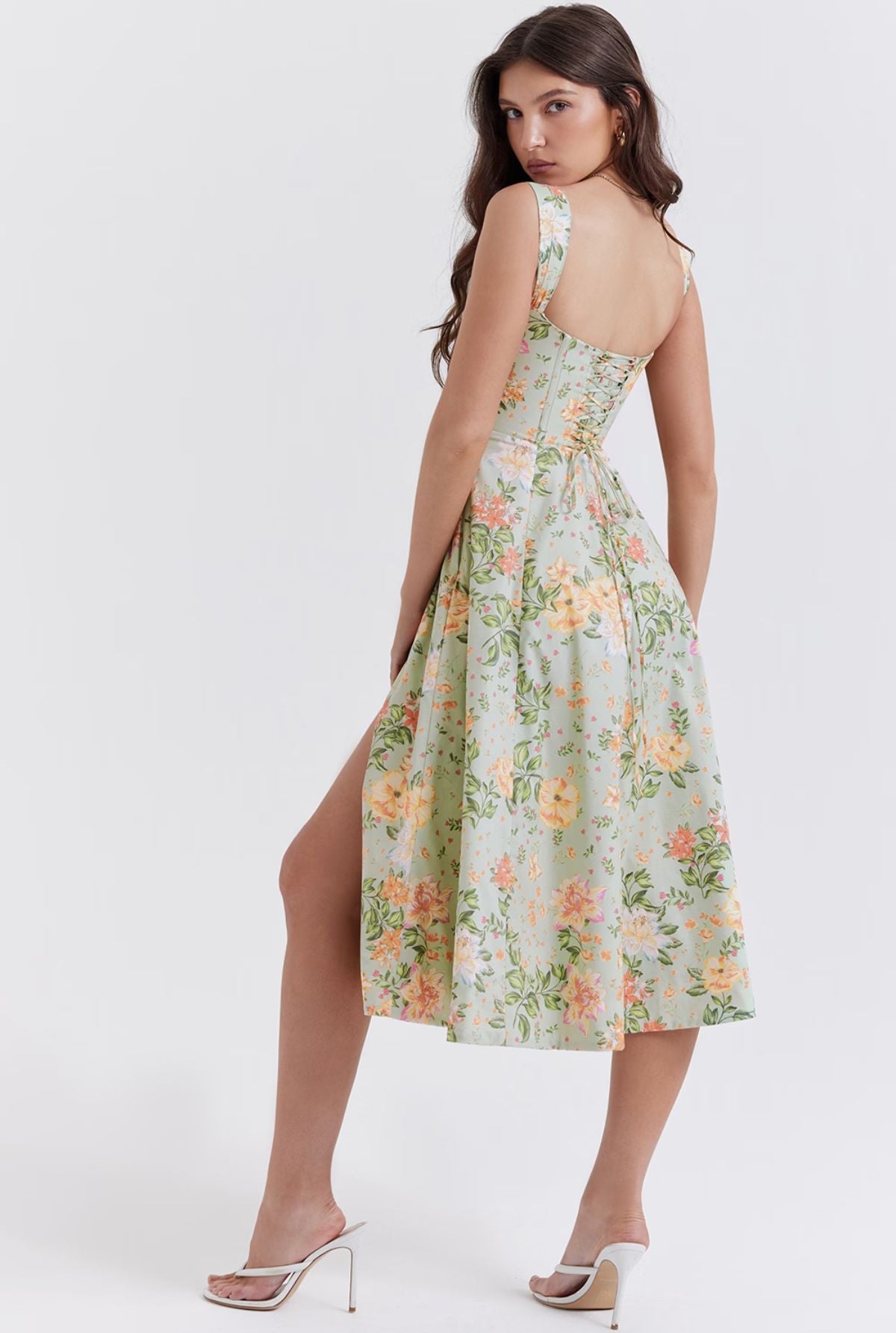 Amanda Jade Print Midi Dress