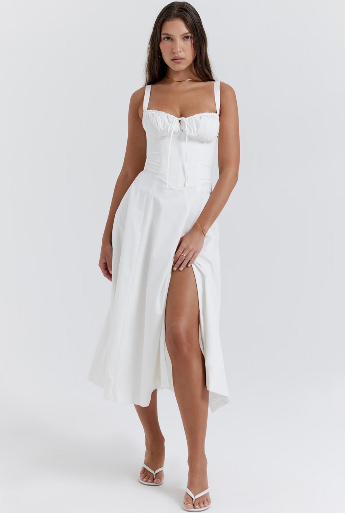 Eloisa Midi Dress - White