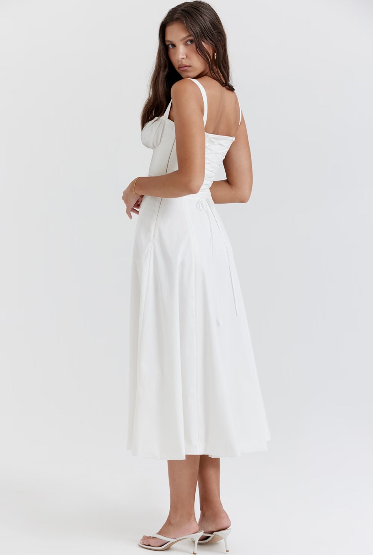 Eloisa Midi Dress - White